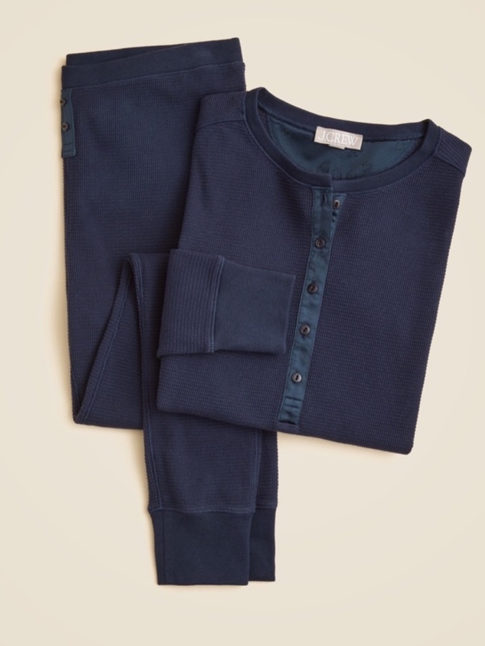 J crew Waffle-knit pajama set nwot
